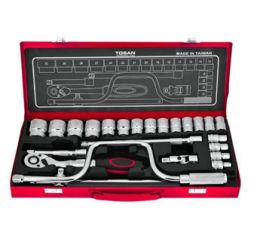 جعبه بکس 24 پارچه درایو 1/2 اینچ ساخت تایوان