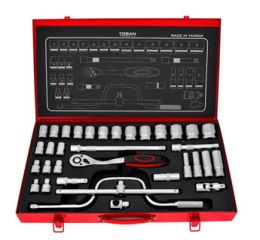 جعبه بکس 34 پارچه درایو 1/2 اینچ ساخت تایوان